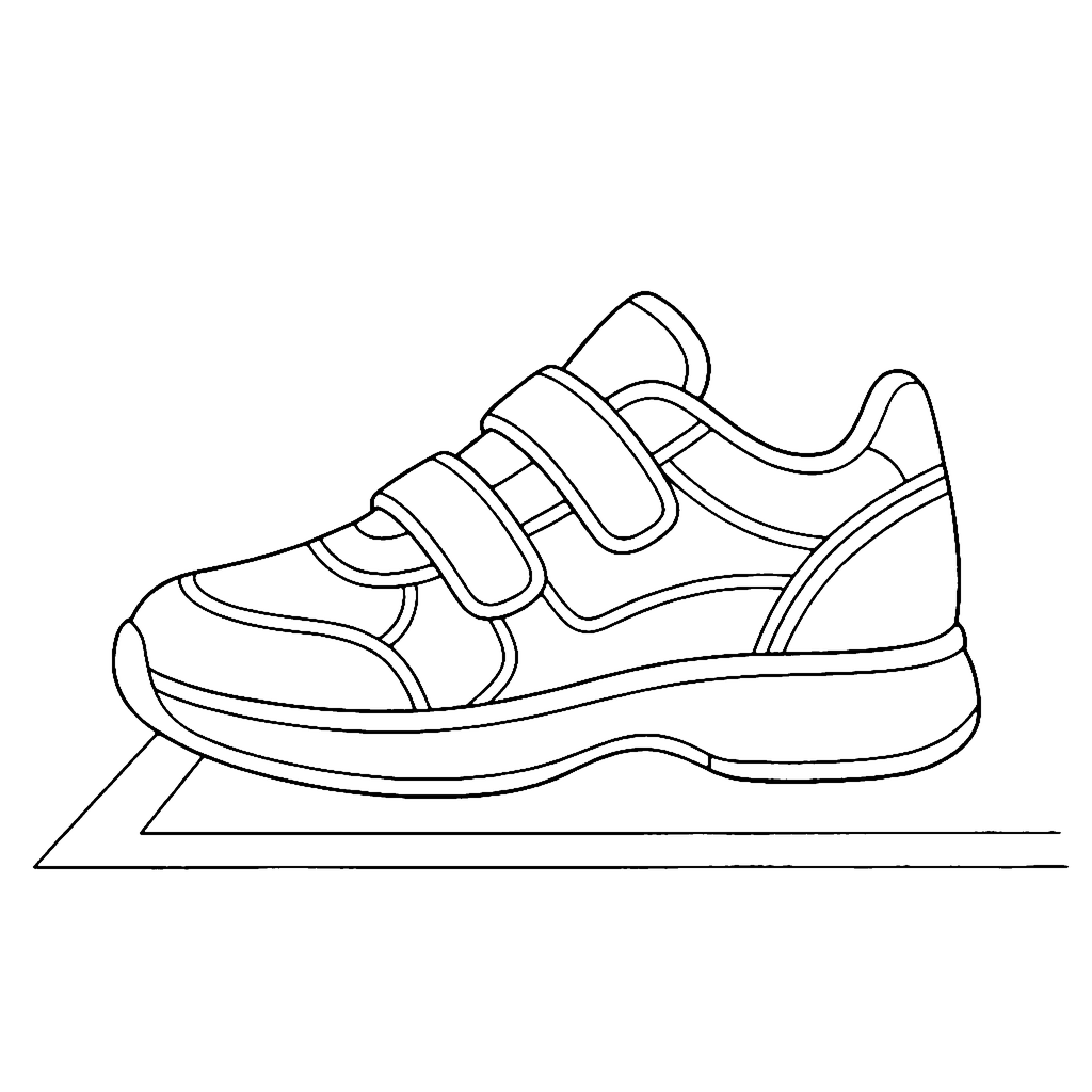 Tennis Shoe coloring page: Tennis Shoe Ready, outline to print