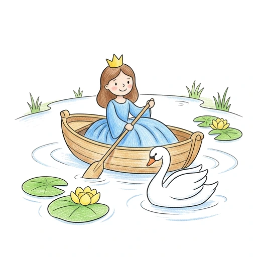 Princess Swan Boat, colored example