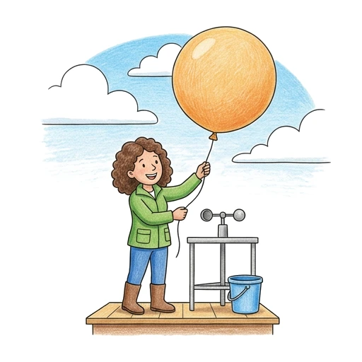 Weather Balloon Launch, colored example