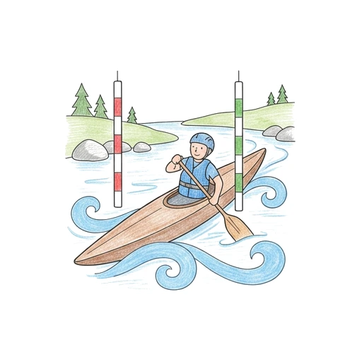 Canoe Slalom Gate, colored example