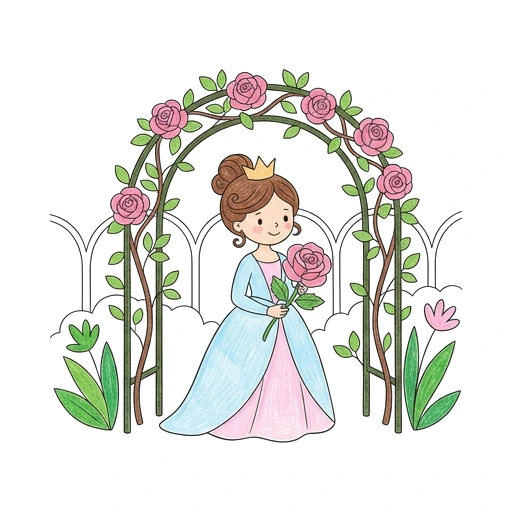 Princess Rose Bower, colored example