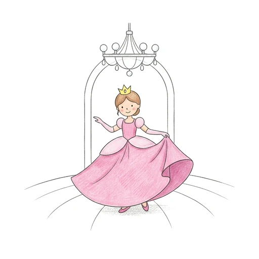 Princess Ballroom Spin, colored example