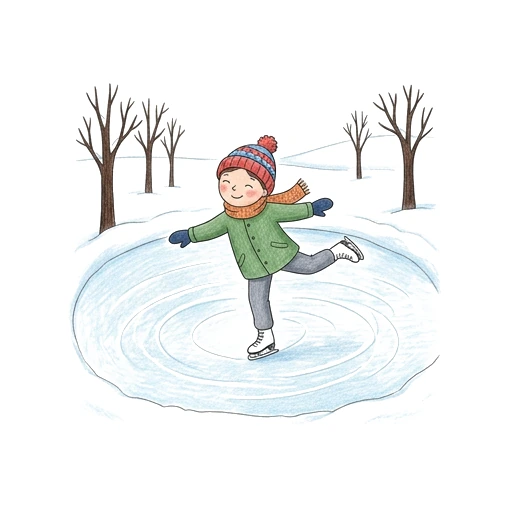 Ice Skater Spin, colored example