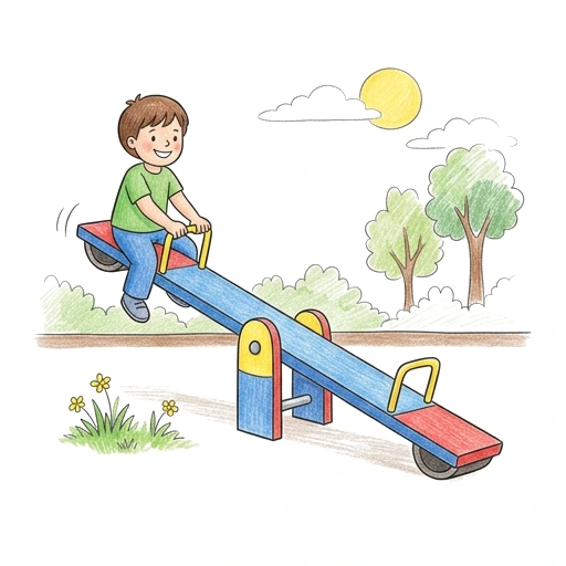 Seesaw Adventure, colored example