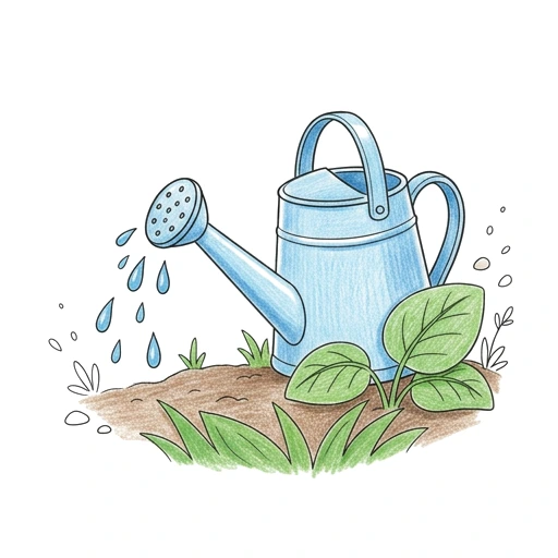 Garden Watering Can, colored example
