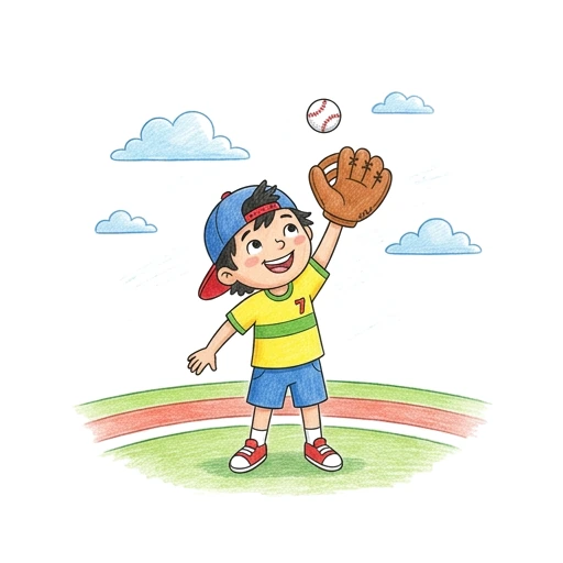 Baseball Catch, colored example