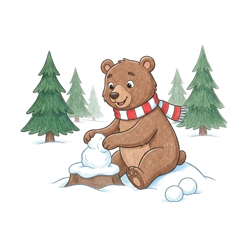 Bear Snow Sculptor, colored example