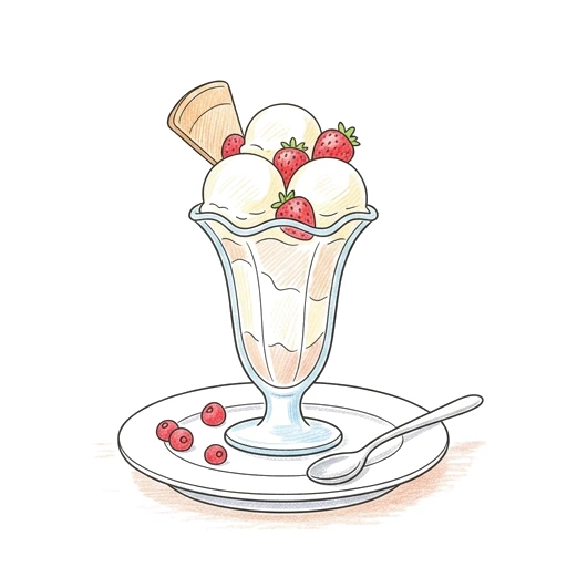 Strawberry Sundae, colored example