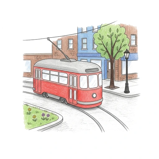 Corner Streetcar, colored example