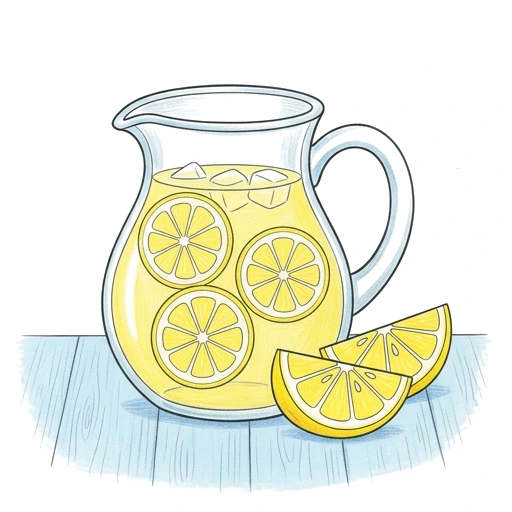 Fresh Lemonade Pitcher, colored example
