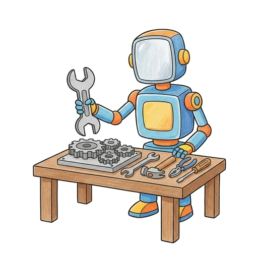 Robot Toolsmith, colored example