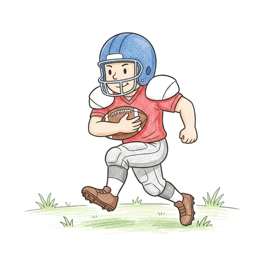 Running Back Sprint, colored example
