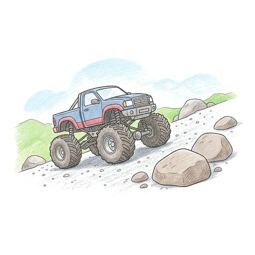 Monster Truck Quarry, colored example