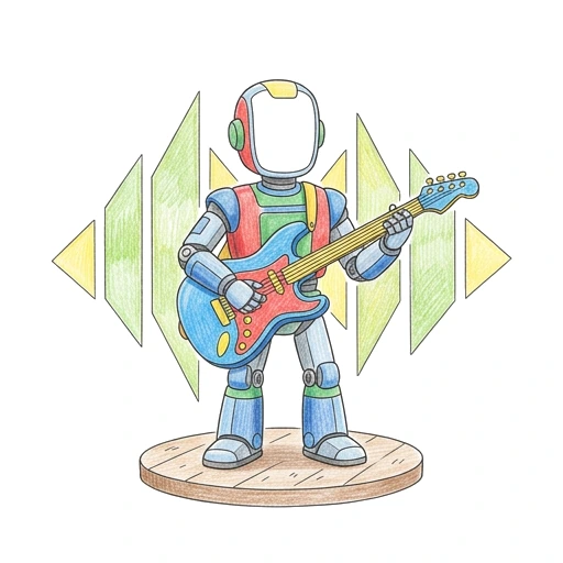 Robot Musician, colored example