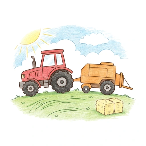 Hay Baler Field, colored example
