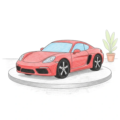 Red Racing Coupe, colored example