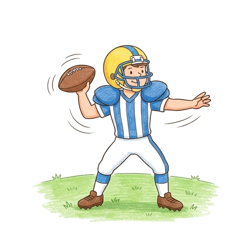 Quarterback Pass, colored example