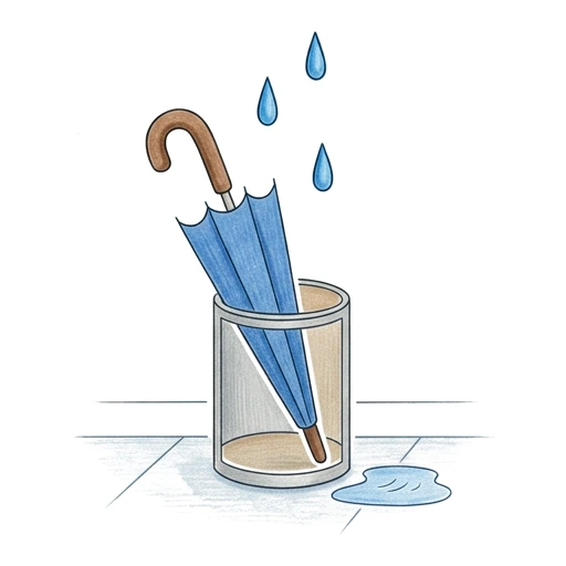 Rainy Umbrella Stand, colored example