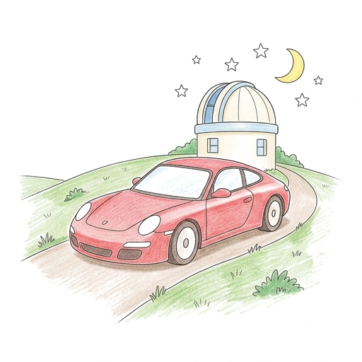 Porsche Observatory Road, colored example