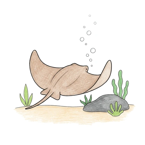 Stingray Sand Sweep, colored example