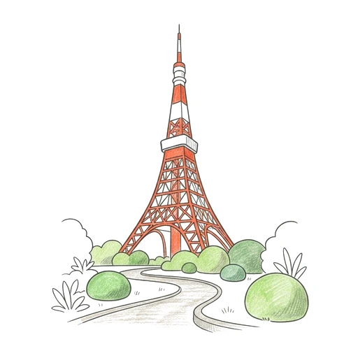 Tokyo Tower Garden, colored example