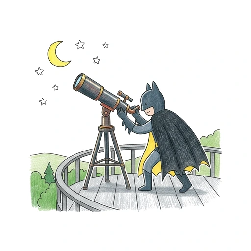 Bat Hero Observatory, colored example