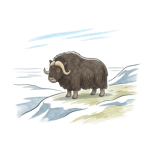 Musk Ox Ridge, colored example