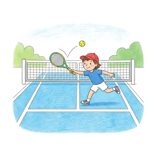 Tennis Court Volley, colored example
