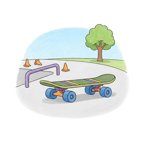 Skateboard Park Course, colored example