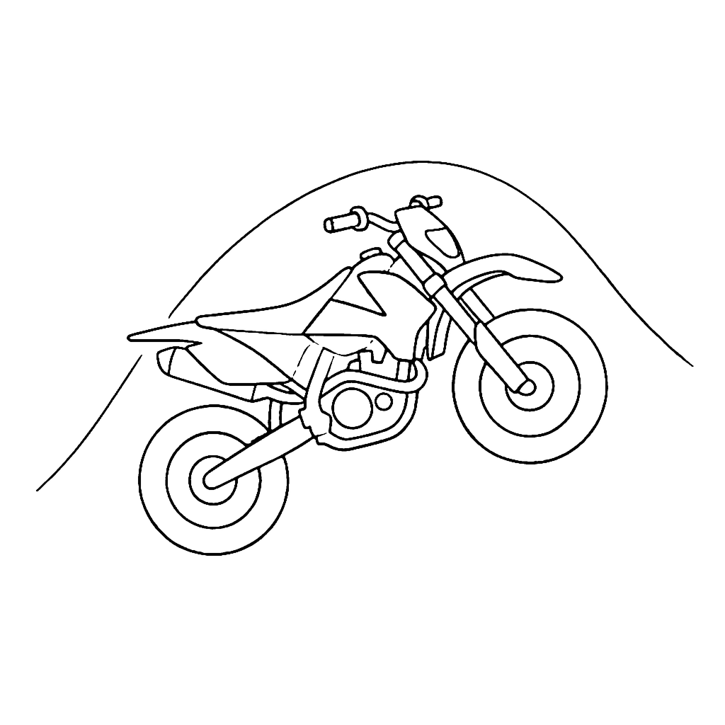 Hill Climb coloring page, outline to print