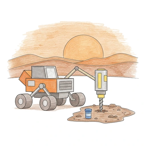 Mars Sample Drill, colored example