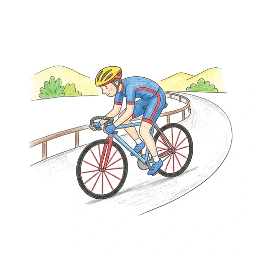 Cyclist Road Sprint, colored example