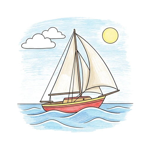 Sailing Ocean Breeze, colored example