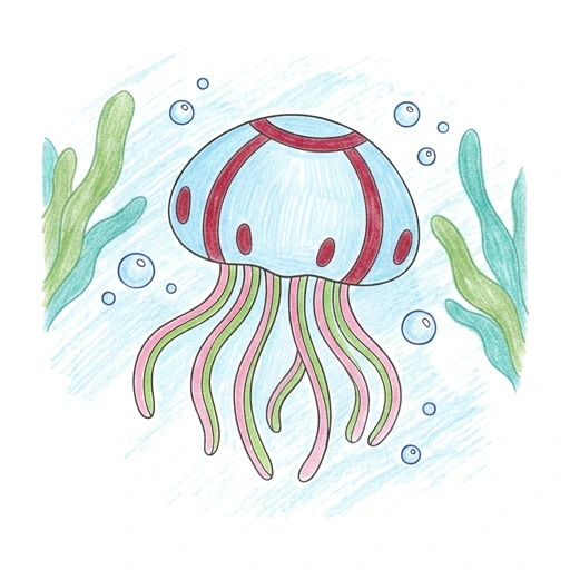 Jellyfish Drift, colored example