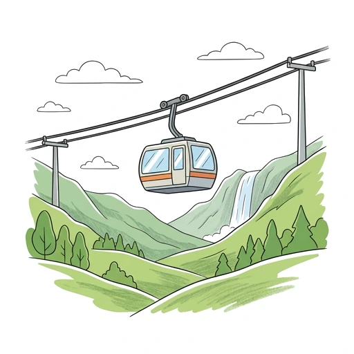 Cable Car Valley Ride, colored example