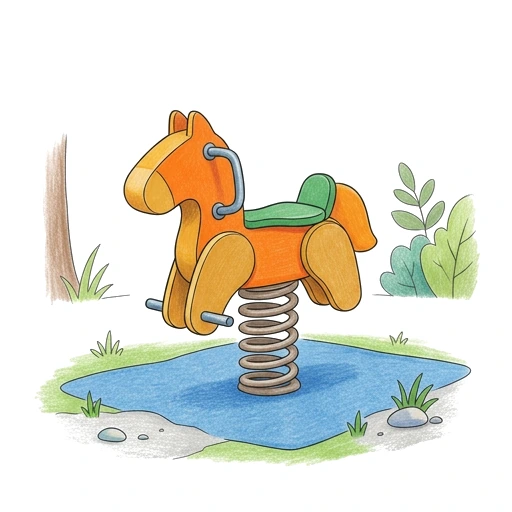 Spring Rider Horse, colored example