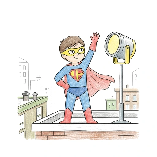 Rooftop Signal Hero, colored example