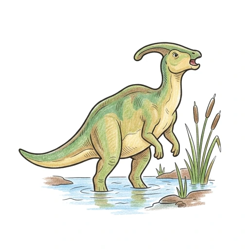 Parasaurolophus Reed Call, colored example