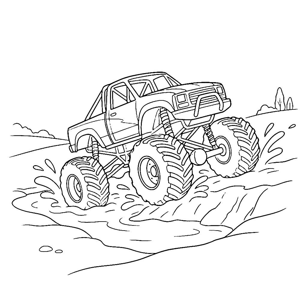 Mud Pit Monster coloring page outline