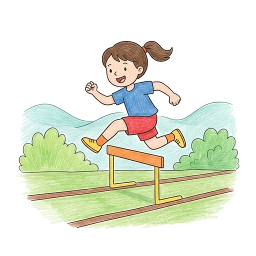 Hurdle Dash, colored example
