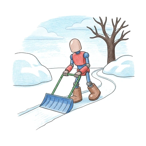 Robot Snow Plow, colored example