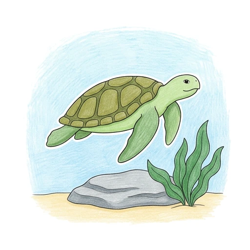 Sea Turtle Tank, colored example