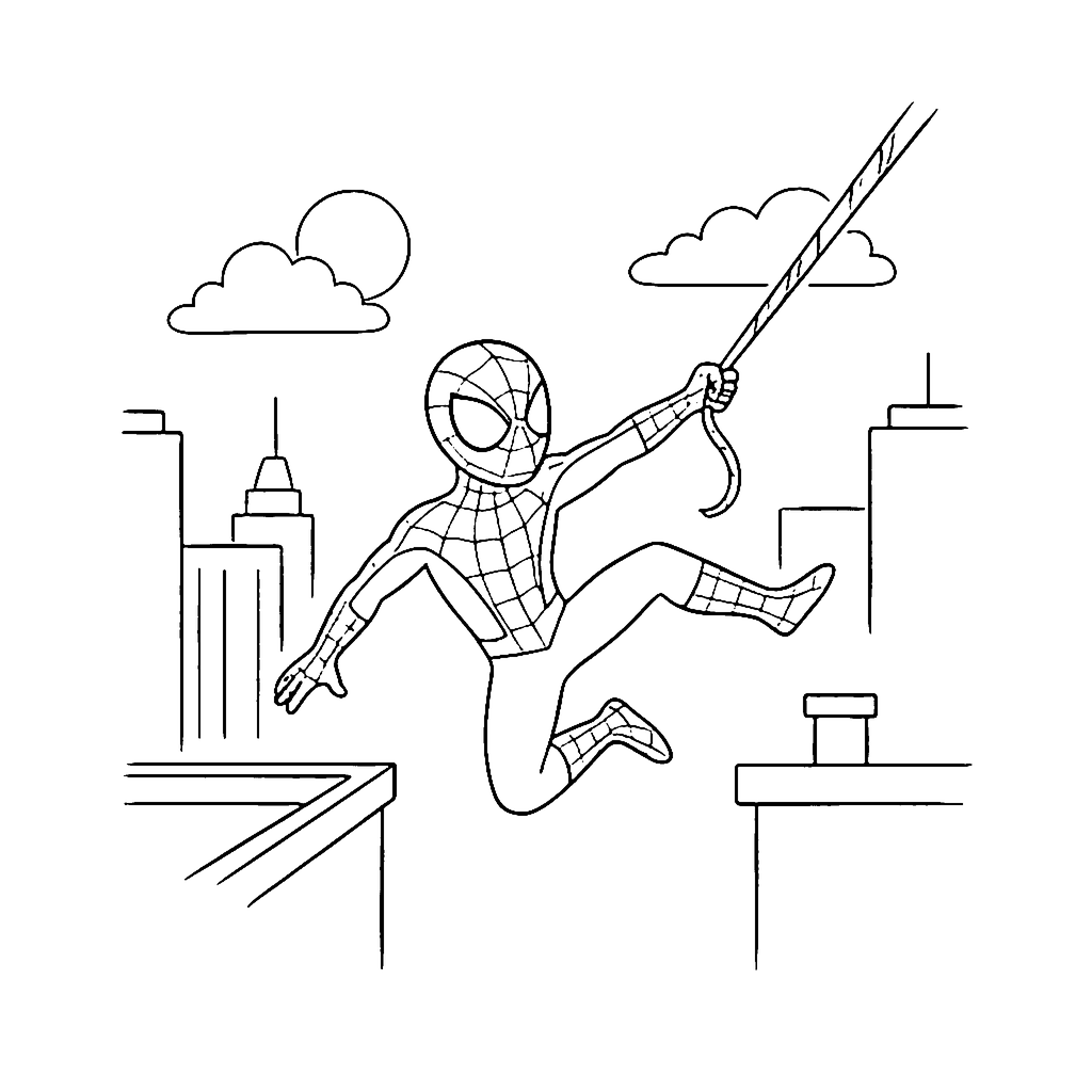 Webline Rescue Swing coloring page outline