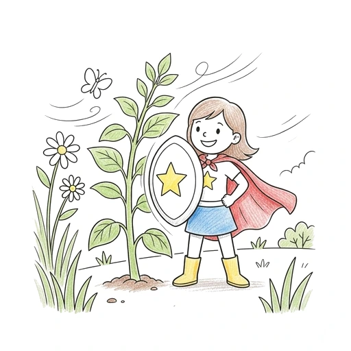 Powerful Garden Guardian, colored example