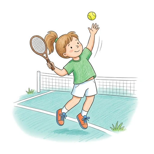 Tennis Serve, colored example
