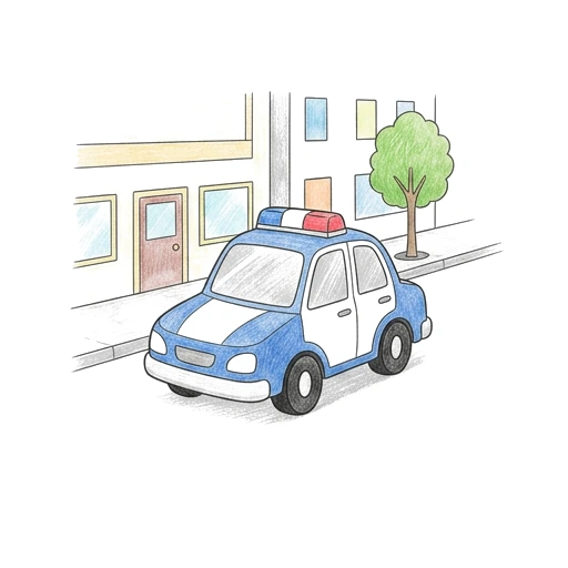 Police Car City Patrol, colored example