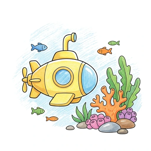Submarine Coral Survey, colored example