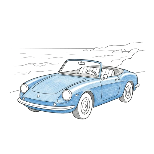 Blue Coastal Roadster, colored example