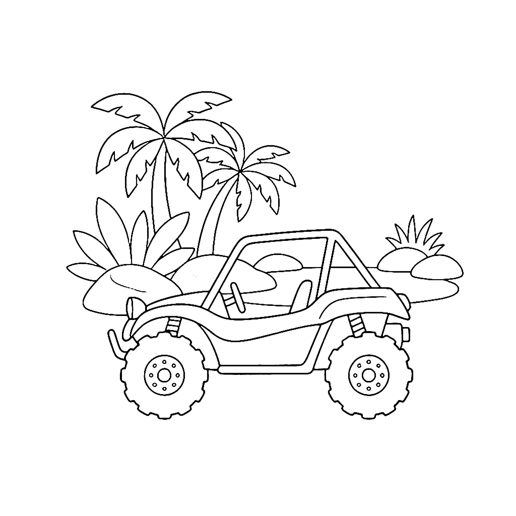 Oasis Buggy Stop coloring page outline
