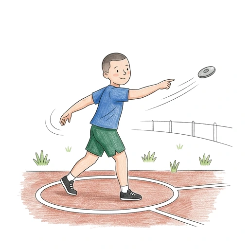 Discus Throw Moment, colored example